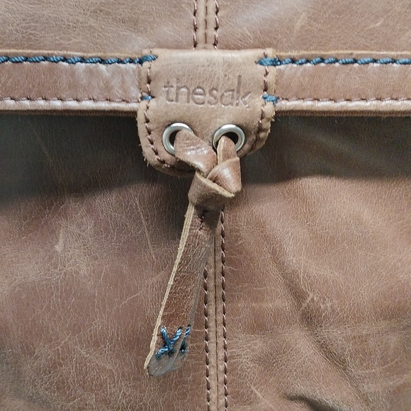 The Sak brown leather backpack/crossbody/shoulder bag. - Picture 7 of 16